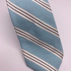Jos. A. Bank Sky Blue and White Striped Tie NWT